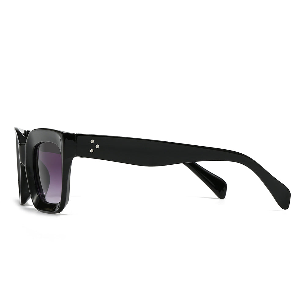 Thick Acetate Trapezoidal Sunglasses