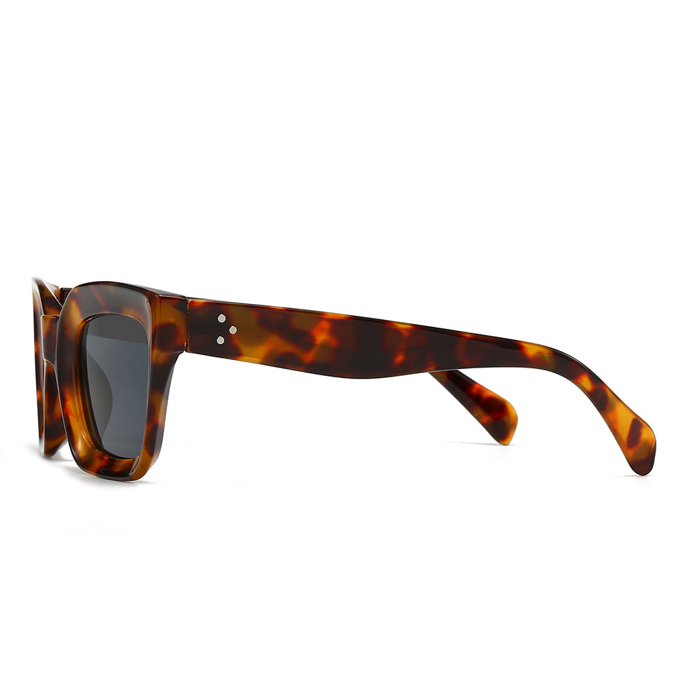 Thick Acetate Trapezoidal Sunglasses