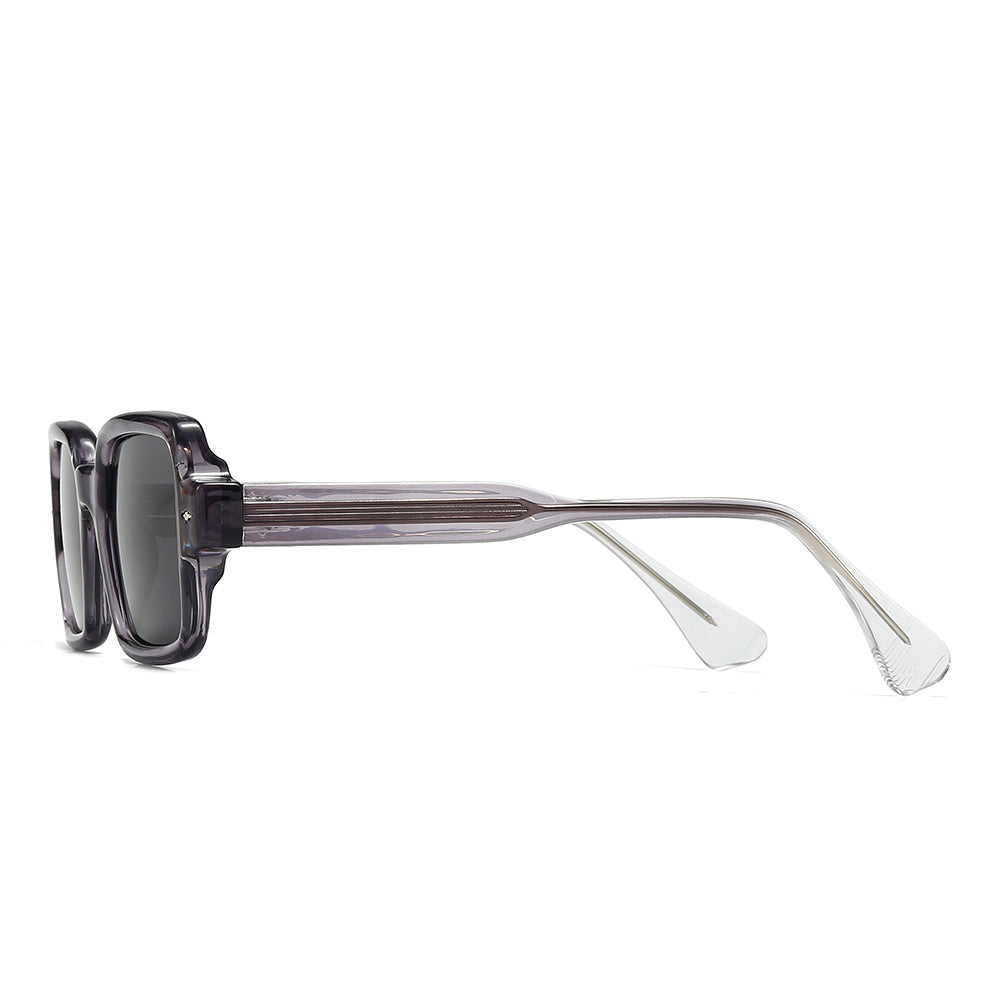 Square 90s Retro Clear Sunglasses