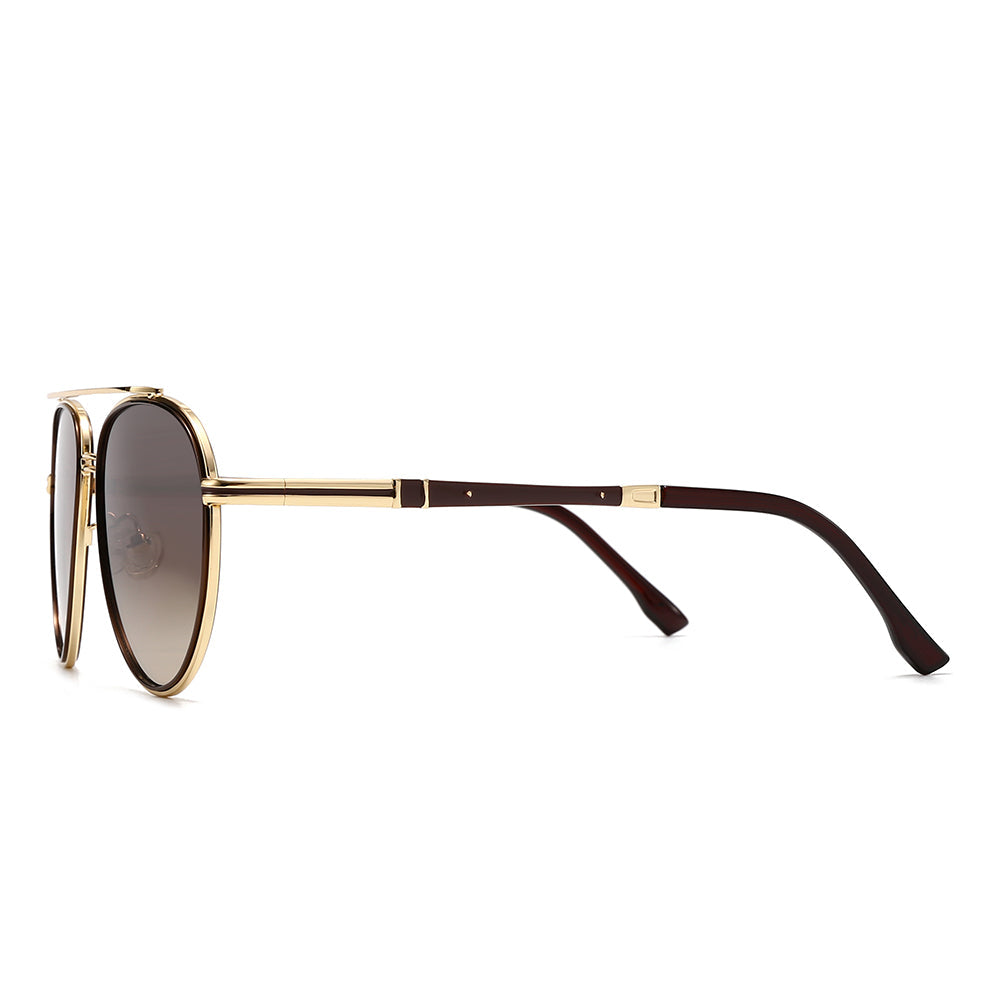 Thin aviator tinted sunglasses