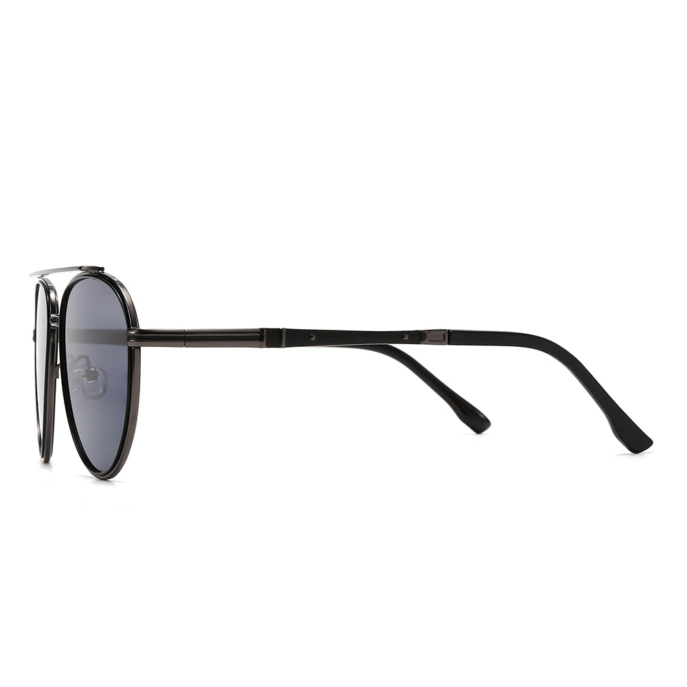 Thin aviator tinted sunglasses