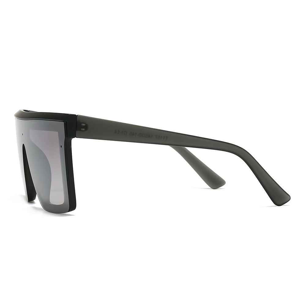 Black Rectangle Aviator Sunglasses