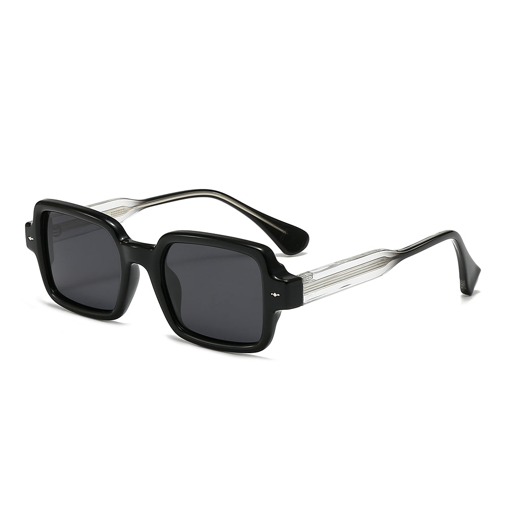 Square 90s Retro Clear Sunglasses