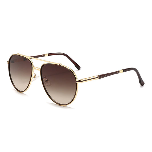 Thin aviator tinted sunglasses