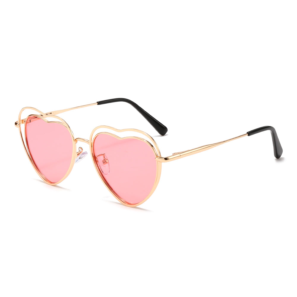 Heart Shape Chic Tinted Sunglasses