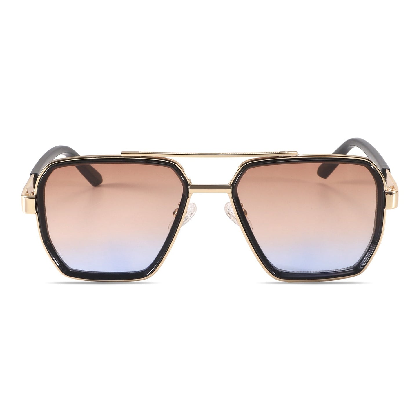 Black acetate aviator tinted sunglasses