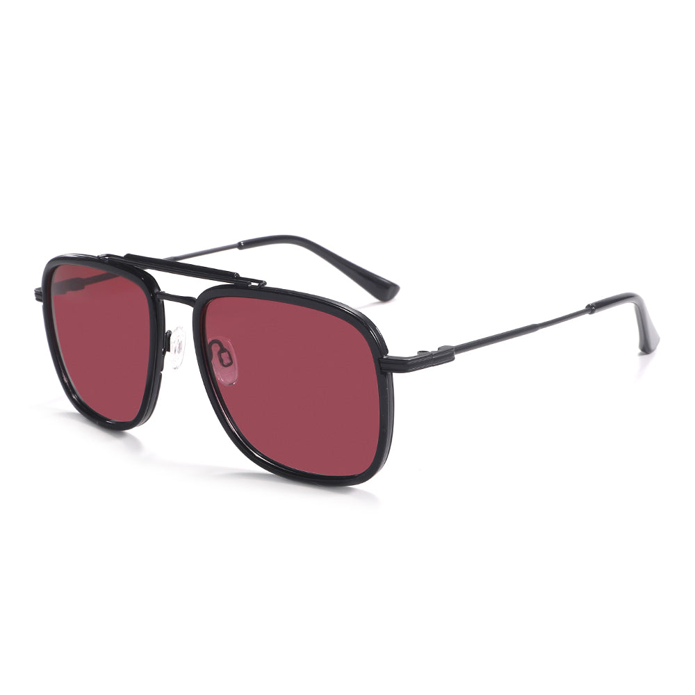 Square Aviator Black Sunglasses