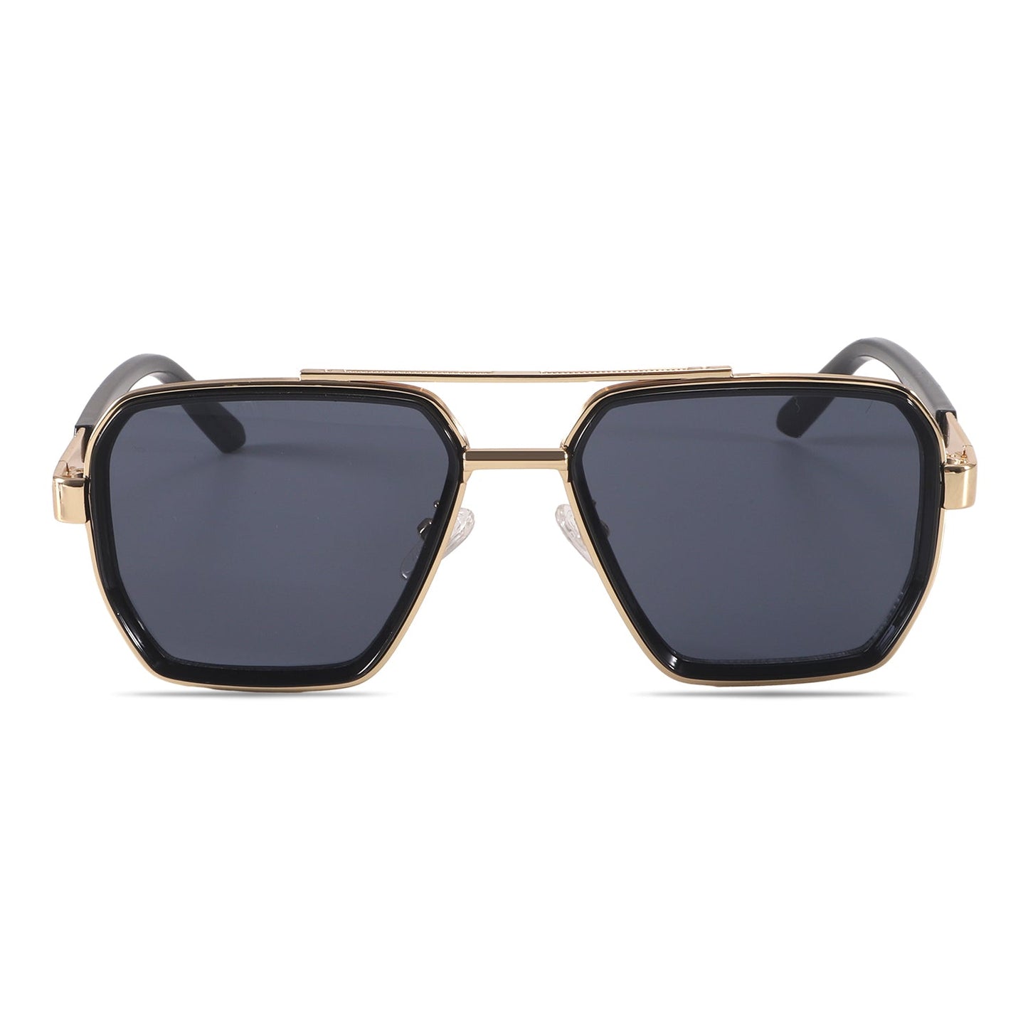 Black acetate aviator tinted sunglasses