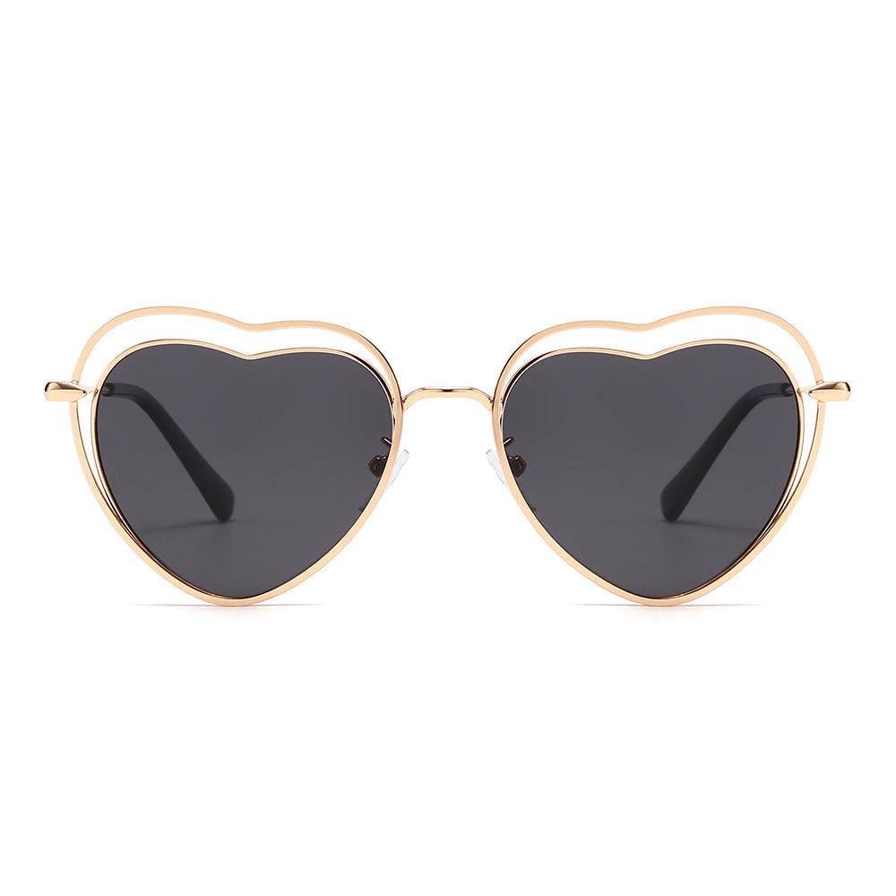 Heart Shape Chic Tinted Sunglasses