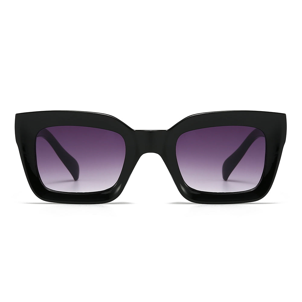 Thick Acetate Trapezoidal Sunglasses