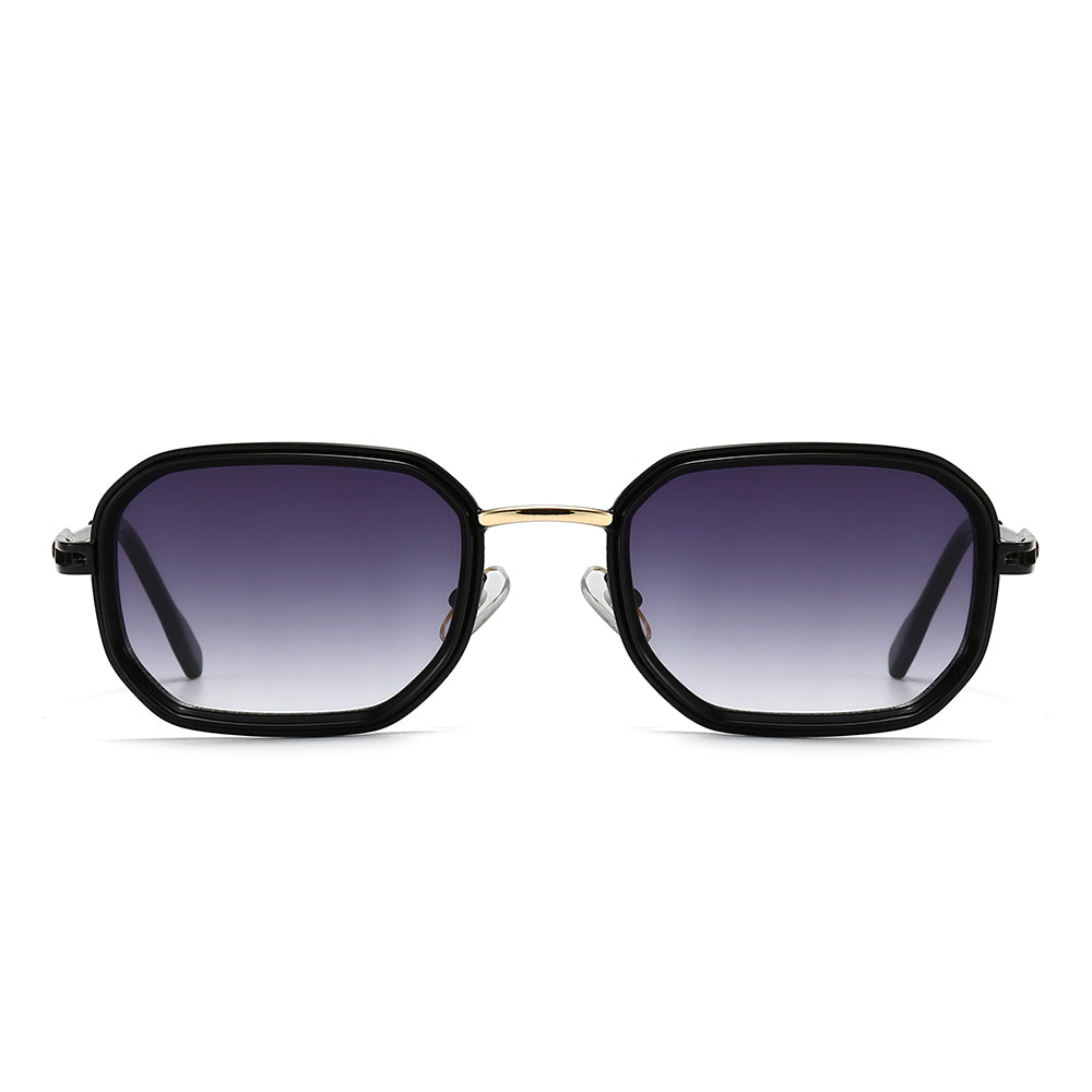 Retro-Vintage Rectangle Geometric Tinted Sunglasses