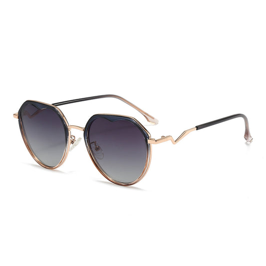 Gradient Lens  Round Sunglasses