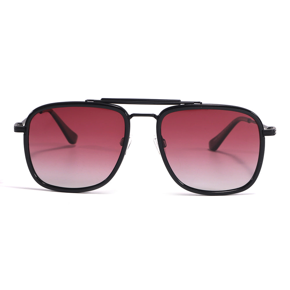 Square Aviator Black Sunglasses