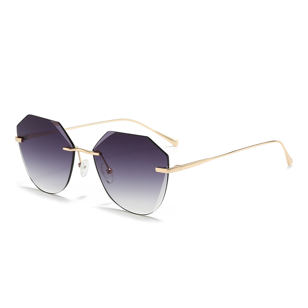 Irregular Round Tinted Sunglasses