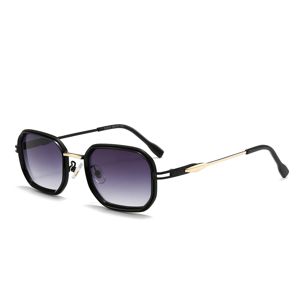 Retro-Vintage Rectangle Geometric Tinted Sunglasses