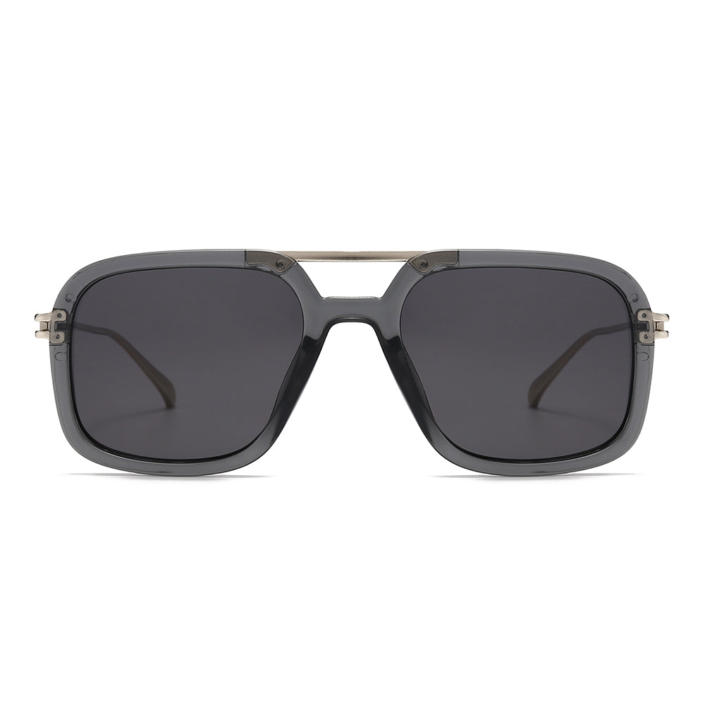 Oversized Square Aviator Tinted Sunglasses