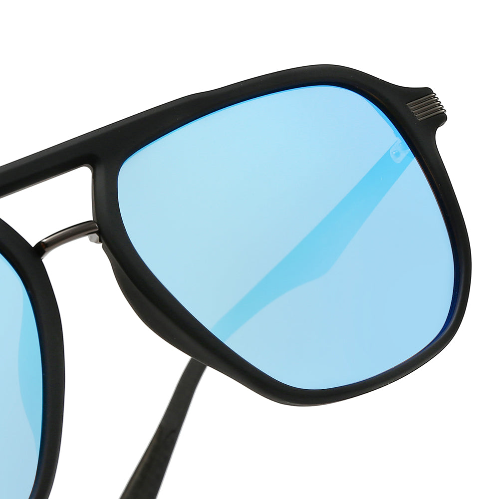 Rectangular polarized oversized mirror driving sunglasses