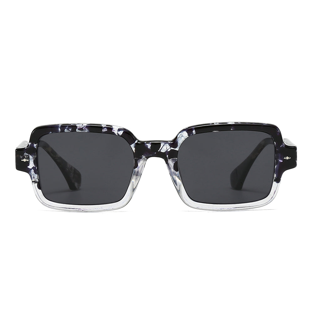 Square 90s Retro Clear Sunglasses