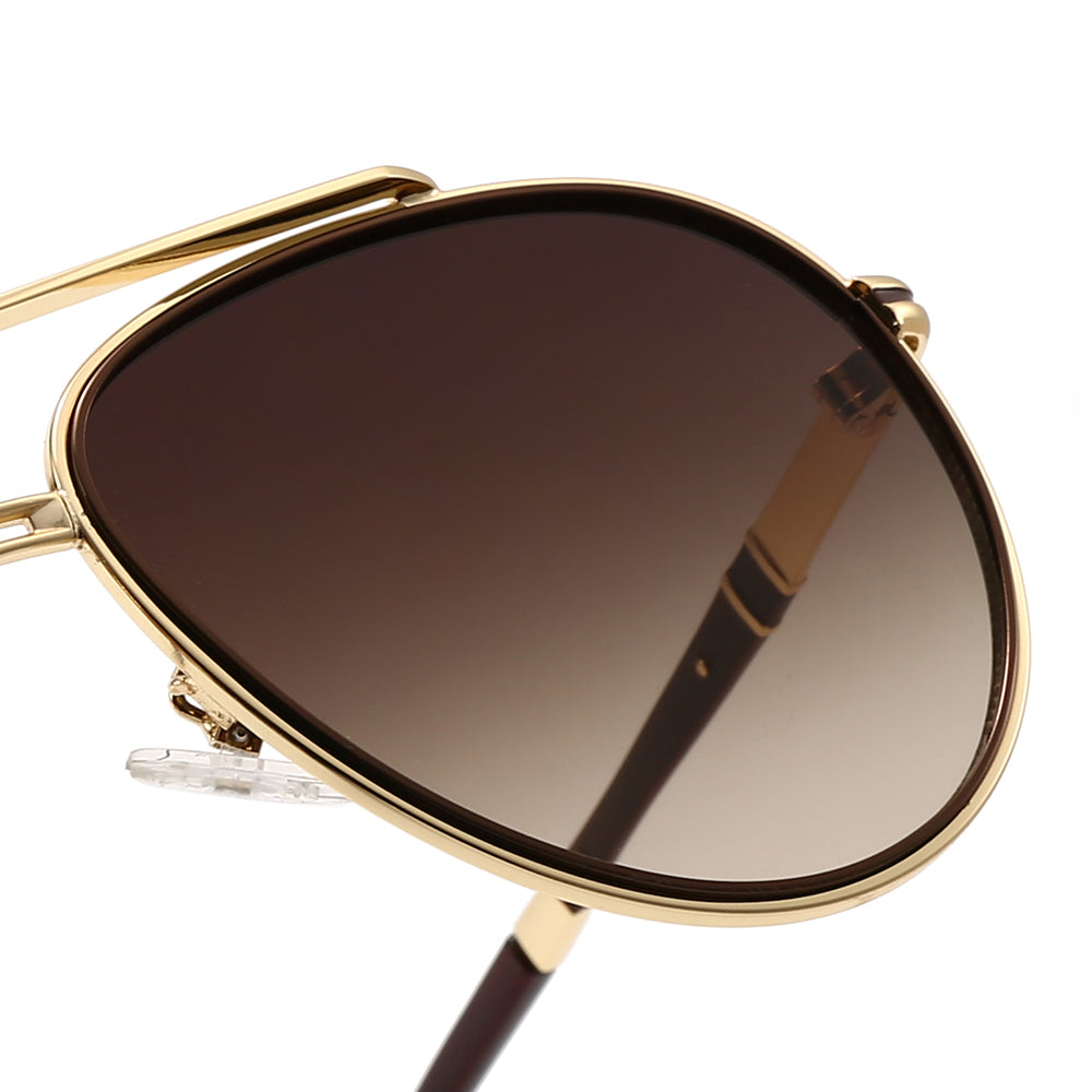 Thin aviator tinted sunglasses