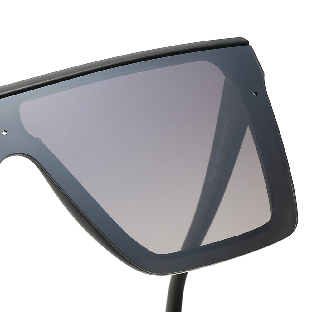 Black Rectangle Aviator Sunglasses