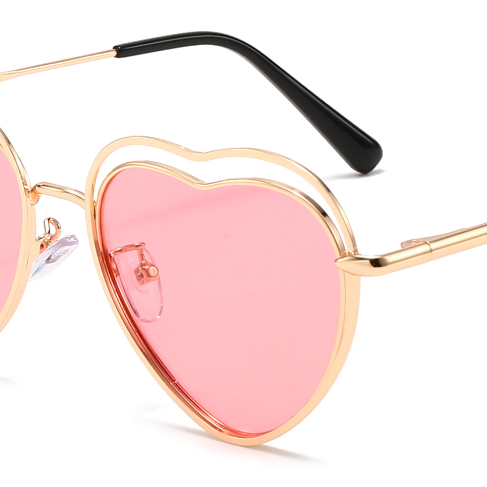 Heart Shape Chic Tinted Sunglasses