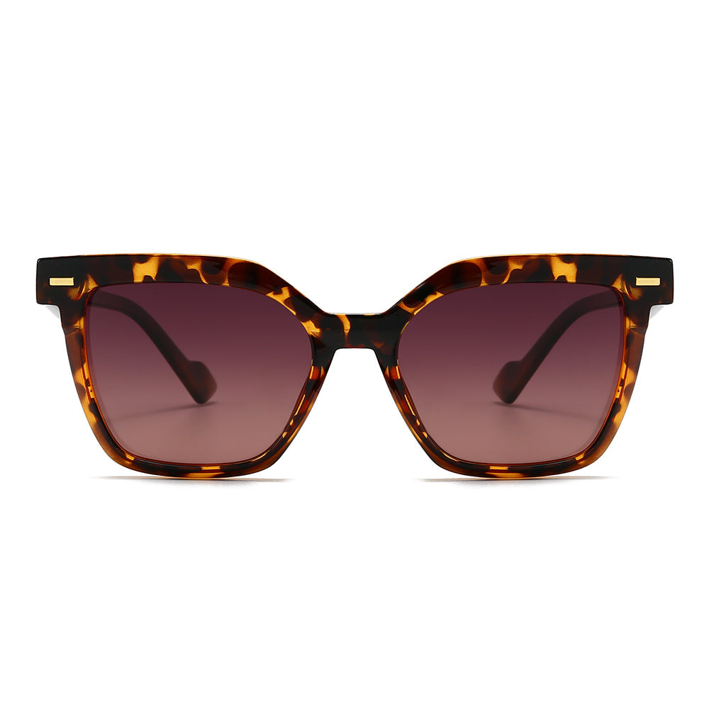 Wide Thick Square Tinted Sunglasses