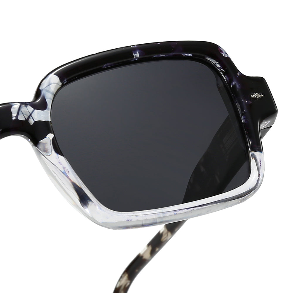 Square 90s Retro Clear Sunglasses