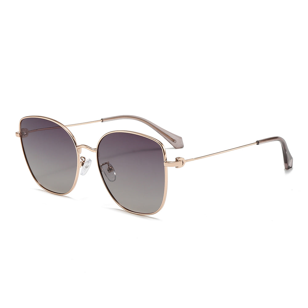 Round Metal-framed sunglasses