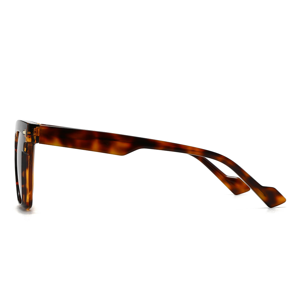 Wide Thick Square Tinted Sunglasses