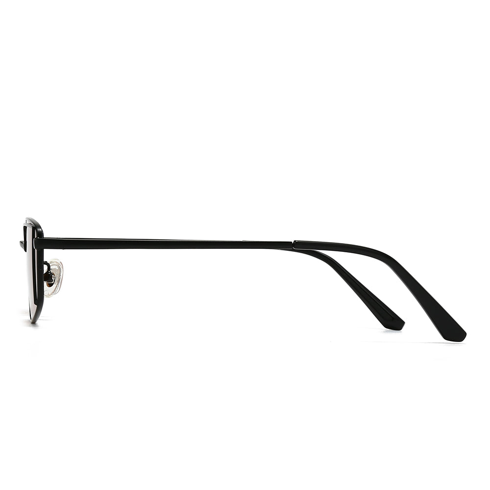 Rectangular Metal Tinted Sunglasses