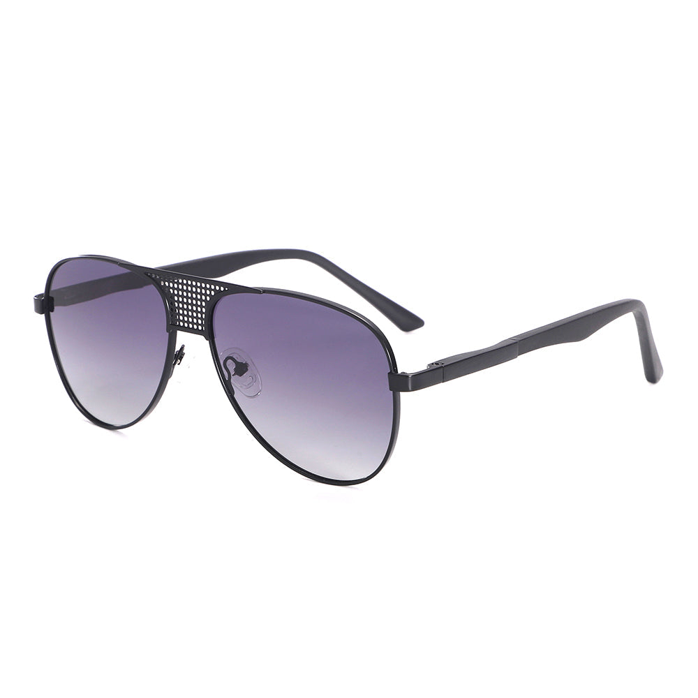 Silver and Lavender Gradient Aviator Sunglasses