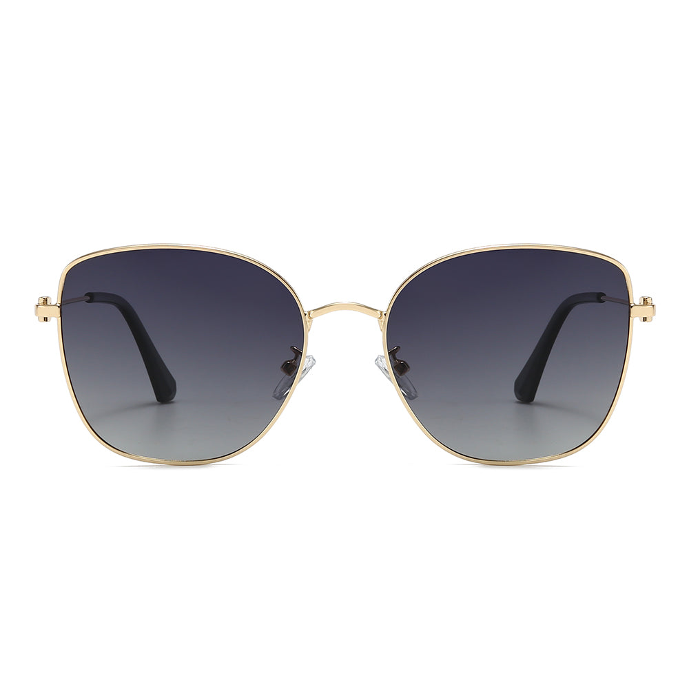 Round Metal-framed sunglasses