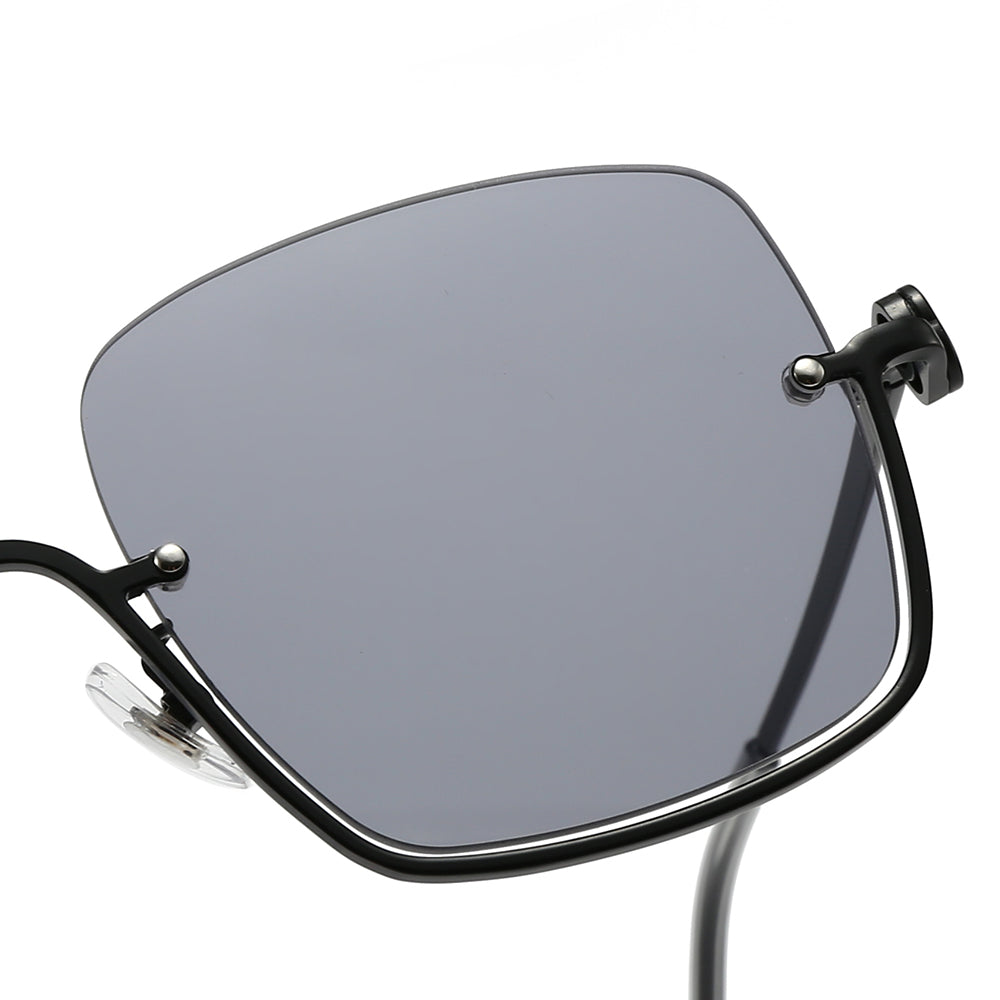 Square Semi-Rimless Tinted Sunglasses