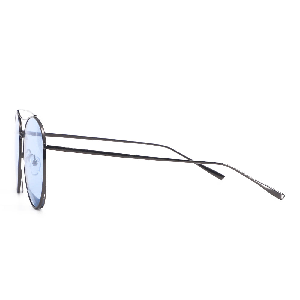 Polished Silver Aviator Sunglasses